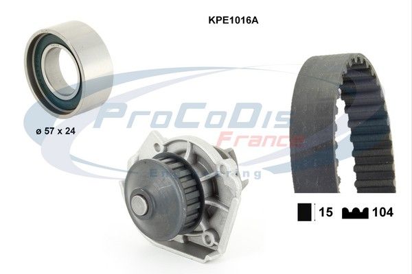 PROCODIS FRANCE Водяной насос + комплект зубчатого ремня KPE1016A